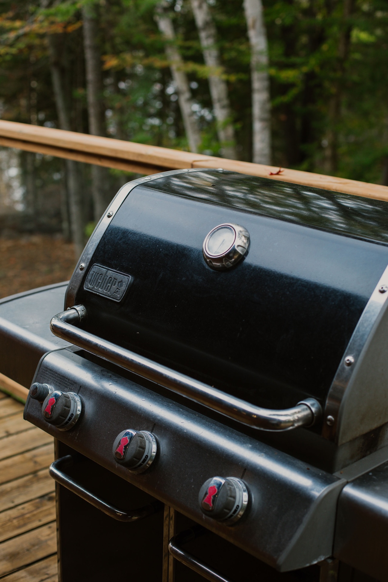 Weber BBQ grill on the deck